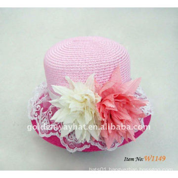 Womens fashion red straw sun hat/summer hat